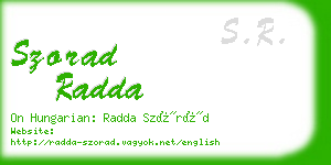 szorad radda business card